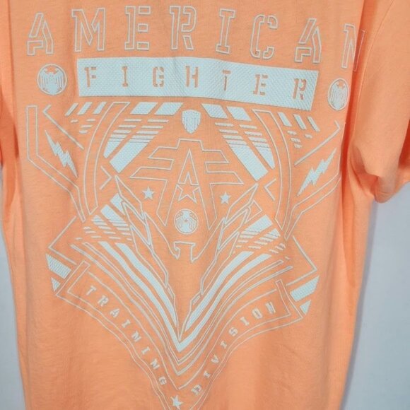 American Fighter Wardell T-Shirt in Neon Light Orange - Size Medium - Picture 4 of 10